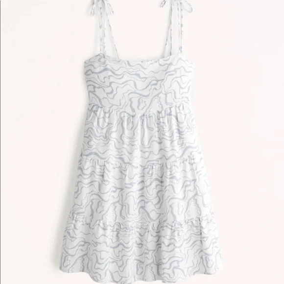 NWT Tie-Strap Linen-Blend Mini Dress - Picture 6 of 7